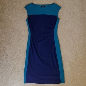 Chaps Light Blue/Dark Blue Dress